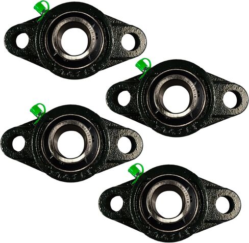 HQRP 4-Pack UCFL205-16 2-Bolt Flange Mounted Pillow Block Bearing 1-inch Bore, Solid Base, Self-Alignment in Saudi Arabia