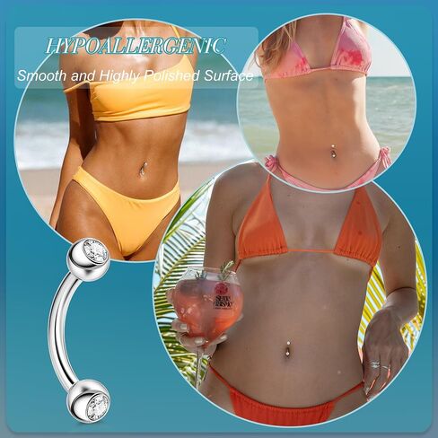 5PCS 14G 316L Stainless Steel Small Belly Button Rings for Women Girls Tiny Simple Internally Threaded Navel Rings Hypoallergenic Petite CZ Opal Eyebrow Lip Daith Rook Piercing Jewelry 6-16MM in Saudi Arabia