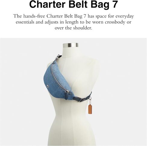 Coach Charter Belt Bag 7, Indigo Denim in Saudi Arabia