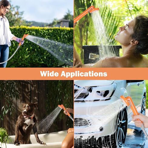 Cosy Life Portable Shower for Camping, Rechargeable Camping Shower Pump with 5 Gallons Collapsible Bucket & LED Light, Electric Outdoor Camp Shower Portable Shower Pump Camping Hiking (5.9 ft Hose) in Saudi Arabia