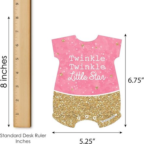 Big Dot of Happiness Pink Twinkle Twinkle Little Star - Picture Bingo Cards and Markers - Baby Shower Shaped Bingo Game - Set of 18 in Saudi Arabia