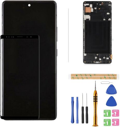 Amoled LCD لهاتف Samsung Galaxy A71 A715 A715F SM-A715F/DS شاشة رقمية تعمل باللمس مجموعة بديلة لشاشة LCD a715U1 T U V W (لا تناسب A716) in Kuwait