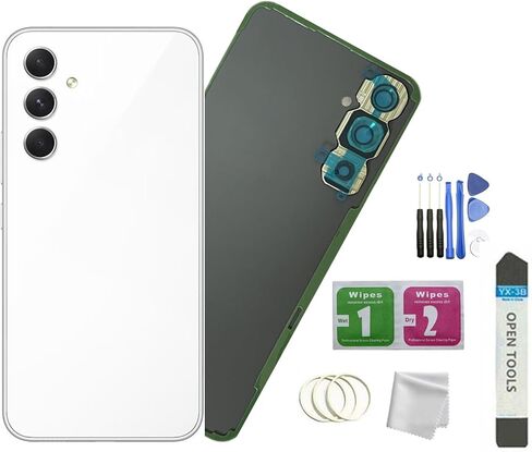 Galaxy A54 Back Glass Replacement for Samsung Galaxy A54 5G Back Cover Glass with Tape+Camera Lens+Tools (Black) in Kuwait