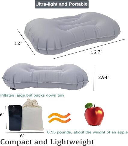 وسادة تخييم مع غطاء مسامي، وسادة رأس للتخييم قابلة للنفخ، وسادة هوائية مع غطاء وسادة شبكي ثلاثي الأبعاد قابل للتنفس، وسائد قابلة للغسل للمشي لمسافات طويلة وحقيبة الظهر والنوم in Kuwait