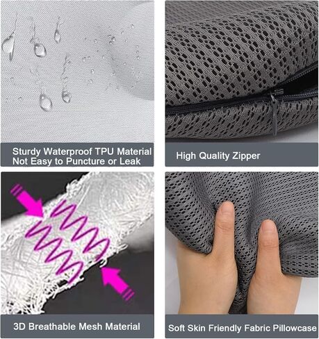 وسادة تخييم مع غطاء مسامي، وسادة رأس للتخييم قابلة للنفخ، وسادة هوائية مع غطاء وسادة شبكي ثلاثي الأبعاد قابل للتنفس، وسائد قابلة للغسل للمشي لمسافات طويلة وحقيبة الظهر والنوم in Kuwait