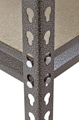 رف العضلات UR361872PB5PAZ-SV رف تخزين فولاذي باللون الفضي، 5 أرفف قابلة للتعديل، سعة 4000 رطل، ارتفاع 72 بوصة × عرض 36 بوصة × عمق 18 بوصة in Kuwait