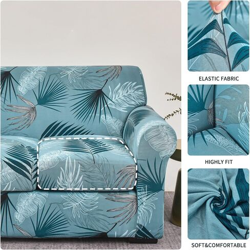 FORCHEER Loveseat Covers for 2 Cushion Couch Covers 3 Piece Stretch Sofa Cover for 2 Cushion Couch Covers Bohemia Style Printed Loveseat Slipcover Washable Furniture Protector (Loveseat, Styles 1) in Saudi Arabia
