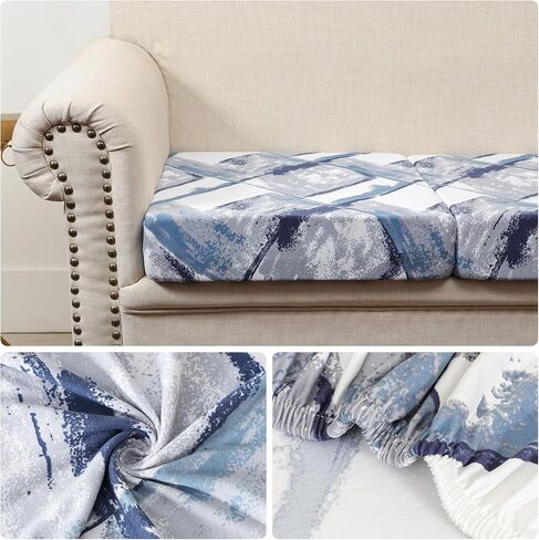 FORCHEER Loveseat Covers for 2 Cushion Couch Covers 3 Piece Stretch Sofa Cover for 2 Cushion Couch Covers Bohemia Style Printed Loveseat Slipcover Washable Furniture Protector (Loveseat, Styles 1) in Saudi Arabia