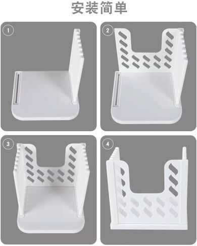 قطاعة خبز يدوية قابلة للطي للمطبخ، أدلة تقطيع قابلة للتعديل، شريحة خبز للخبز المنزلي (أبيض) in Kuwait