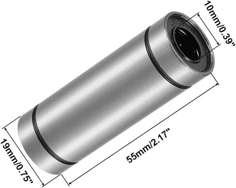 Linear Ball Bearings, LM12LUU 12mm Bore Longer Linear Motion Bushing Double Side Rubber Sealed Rod Liner Shaft Parts for CNC Machine 3D Printer 4 Pack in Saudi Arabia