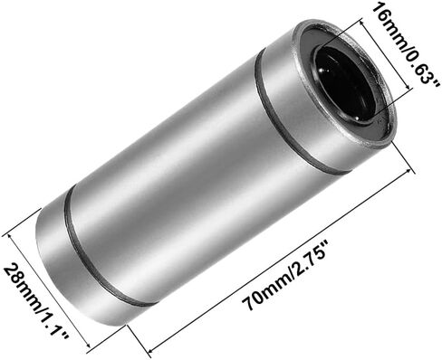 Linear Ball Bearings, LM12LUU 12mm Bore Longer Linear Motion Bushing Double Side Rubber Sealed Rod Liner Shaft Parts for CNC Machine 3D Printer 4 Pack in Saudi Arabia