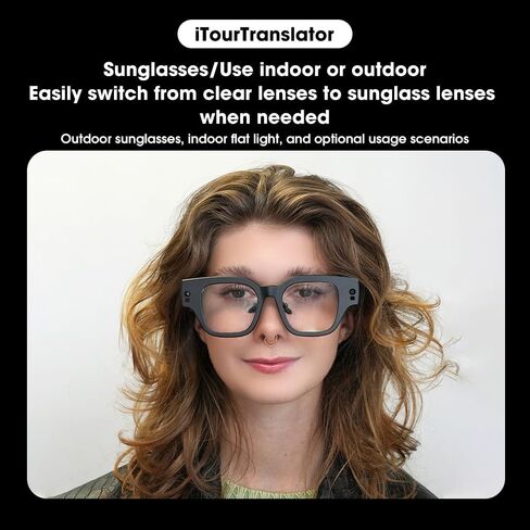 نظارات iTourTranslator AR الذكية، عزيزي المترجم، مترجم اللغة، ترجمات ثنائية اللغة، شاشة OLED، شاشة بلوتوث، شاشة ملقن، دردشة GPT AI Voice TV، يوتيوب، أفلام، GPS صور فيديو السفر، الفصل الدراسي، in Kuwait