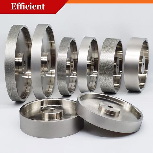 CBN Grinding Wheel, Dia 8" x 1" Wide with 1/2" Arbor, Diamond Grinding Wheel for Sharpening High Speed Steel, Grit #600 in Saudi Arabia