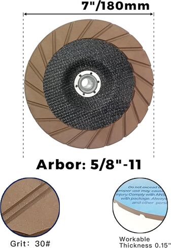عجلة كأس طحن خرسانية 7 بوصة عجلة كأس ألماس سيراميك لطحن الأرضية، تناسب مطحنة زاوية أربور 5/8 بوصة - 11 (30#) in Kuwait