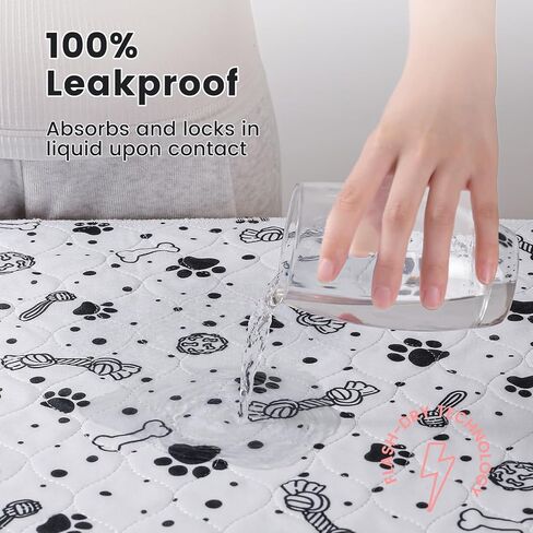 Washable Pee Pads for Dogs,4Pack Reusable Puppy Pads, Absorbent Whelping Pads,Waterproof Pet Training Pads for Couch, Crate, Potty Training - 24X24 in Saudi Arabia