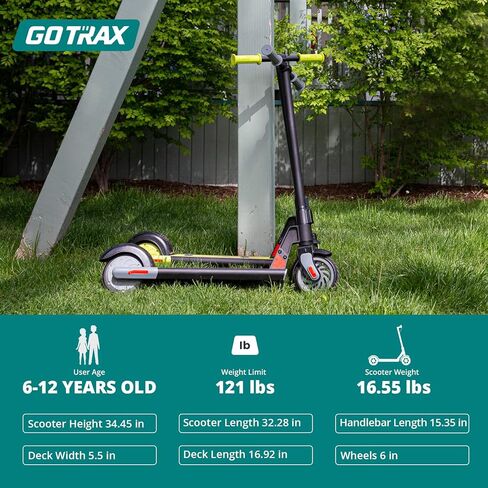 سكوتر كهربائي من سلسلة Gotrax GKS للأطفال، عجلات صلبة مقاس 6 بوصات، بحد أقصى 4/10 أميال وقوة سرعة 7.5/9.4 ميل في الساعة بواسطة محرك 150 واط، شهادة السلامة UL2272، سكوتر كهربائي خفيف الوزن للأولاد والبنات الذين تتراوح أعمارهم بين 6-12 عامًا in Saudi Arabia