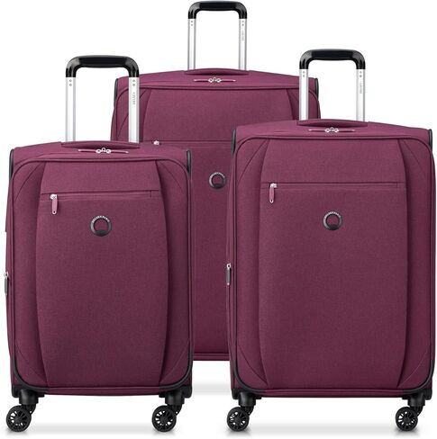 حقيبة سفر ديلسي باريس رامي سوفت سايد قابلة للتوسيع مع عجلات دوارة، رمادي، مجموعة من 3 قطع (20/24/28) in Kuwait