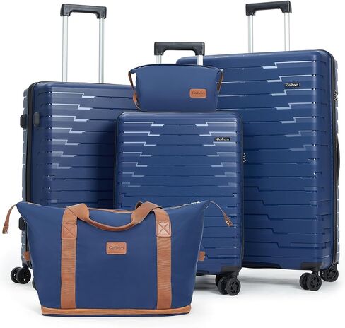 Luggage Sets 4 Piece, Suitcases with Wheels, PP Hard Case Luggage with Upgraded Shock-absorbing Spinner Wheel&TSA Lock, Carry On Luggage Set in Saudi Arabia