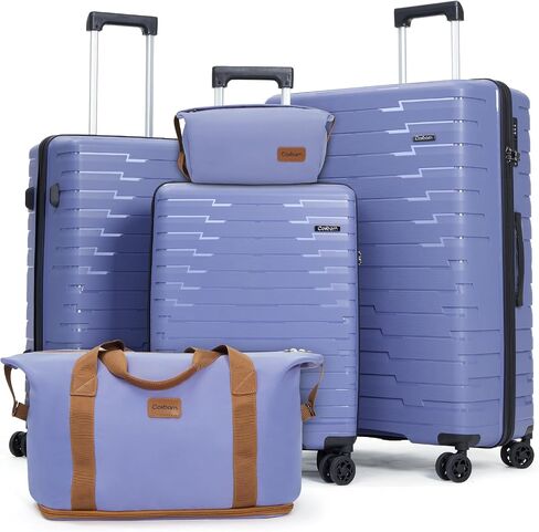 Luggage Sets 4 Piece, Suitcases with Wheels, PP Hard Case Luggage with Upgraded Shock-absorbing Spinner Wheel&TSA Lock, Carry On Luggage Set in Saudi Arabia