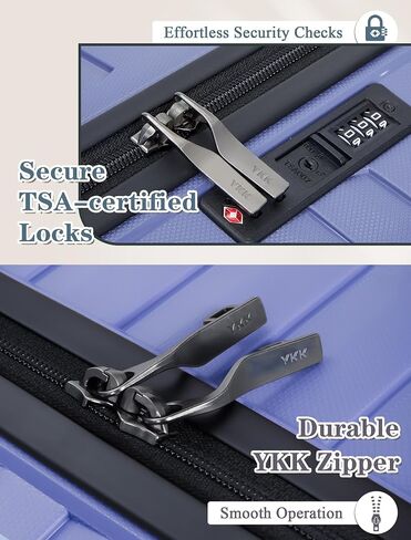 Luggage Sets 4 Piece, Suitcases with Wheels, PP Hard Case Luggage with Upgraded Shock-absorbing Spinner Wheel&TSA Lock, Carry On Luggage Set in Saudi Arabia