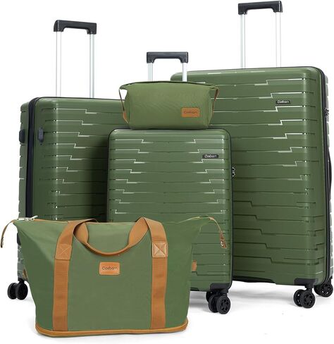 Luggage Sets 4 Piece, Suitcases with Wheels, PP Hard Case Luggage with Upgraded Shock-absorbing Spinner Wheel&TSA Lock, Carry On Luggage Set in Saudi Arabia