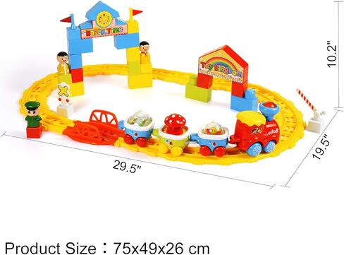 لعبة مسار القطار الكهربائي، سيارة مع الضوء والموسيقى، هدايا للأطفال من سن 1 إلى 2 3 سنوات، حشوات سلة عيد الفصح، ألعاب السكك الحديدية، لعبة تعليمية مبكرة in Kuwait