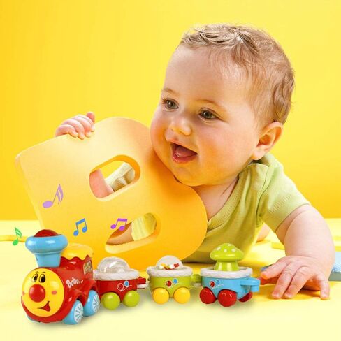 لعبة مسار القطار الكهربائي، سيارة مع الضوء والموسيقى، هدايا للأطفال من سن 1 إلى 2 3 سنوات، حشوات سلة عيد الفصح، ألعاب السكك الحديدية، لعبة تعليمية مبكرة in Kuwait