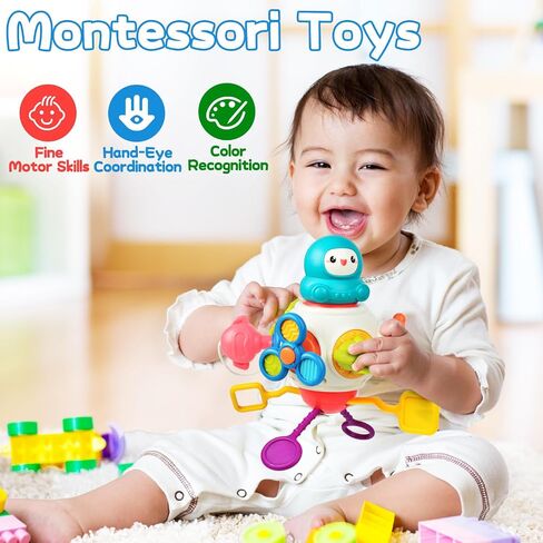Sensory Toys for Toddlers 1-3,Infant Montessori Activities Busy Board Cubes,Baby Educational Learning Toys for 6 9 12 18 Months Boys Girls,Airplane Car Travel Toys for Kids 1-2 Year Old Gifts in Saudi Arabia