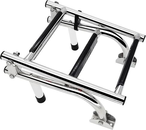 Update Folding Boat Ladder 10" Wide Step Stainless Steel Marine Pontoon for Marine Boat Yacht in Saudi Arabia