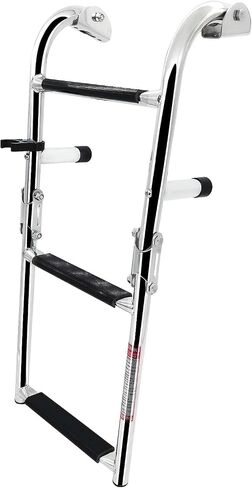 Update Folding Boat Ladder 10" Wide Step Stainless Steel Marine Pontoon for Marine Boat Yacht in Saudi Arabia