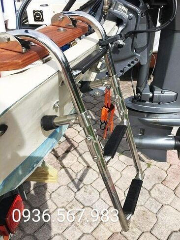 Update Folding Boat Ladder 10" Wide Step Stainless Steel Marine Pontoon for Marine Boat Yacht in Saudi Arabia