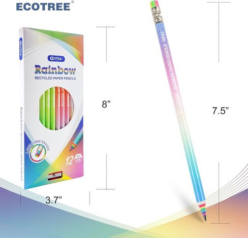 أقلام رصاص ECOTREE #2 أقلام قوس قزح للأطفال، أقلام رصاص ممتعة، أقلام رصاص لطيفة، أقلام رصاص يونيكورن، أقلام رصاص شحذ مسبقًا، أقلام رصاص مدرسية للوازم المدرسية، 24 حزمة in Saudi Arabia
