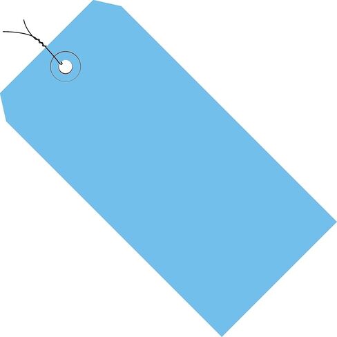 BOX USA BG11043A Shipping Tags, Pre-Wired, 13 Pt., 4 1/4" x 2 1/8", Dark Blue (Pack of 1000) in Saudi Arabia