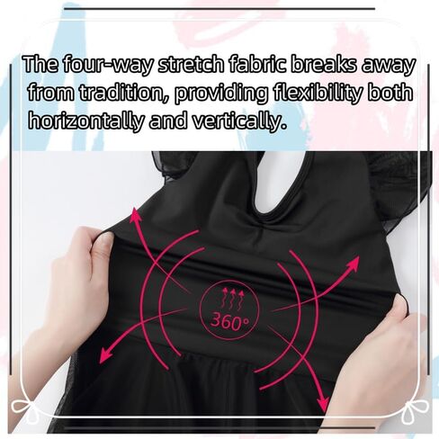 DIPUG Girls Ballet Leotards with Skirts Toddler Hollow Back Dance Dresses with Ruffle Sleeve in Saudi Arabia