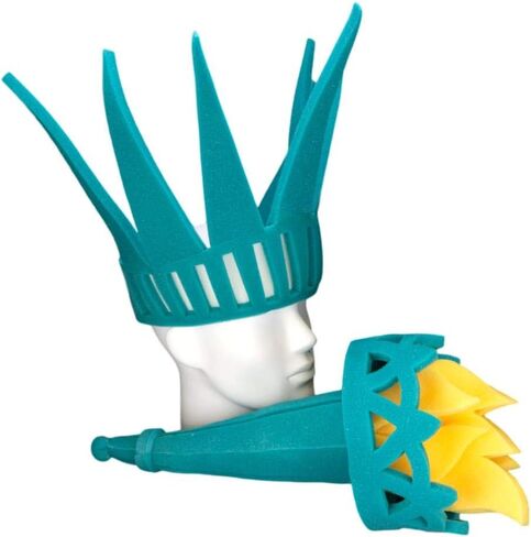 FOAM PARTY HATS: Funny Silly Mens & Womens Patriotic Uncle Sam USA American Flag Tall Wide Brim Top Hat for Independence Day, 4th of July Dad Hat or Crazy Hat Day, Top in Kuwait