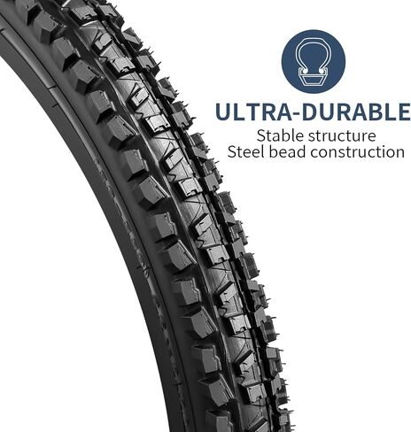 YUNSCM 26" Mountain Bike Tires 26x2.30/56-559 and 26" Bike Tubes Schrader Valve with 2 Rim Strips Compatible with 26x2.20 26x2.25 26 x 2.3 26x2.35 26x2.40 Bicycle Tires and Tubes (P-1124) in Saudi Arabia