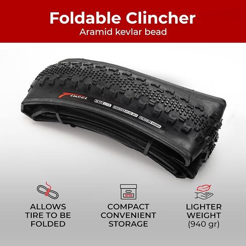 إطار دراجة Fincci 700x38c 40-622 مع حماية ضد الوخز 1 مم للطرق الحصى الكهربائية دراجة جبلية هجينة in Saudi Arabia