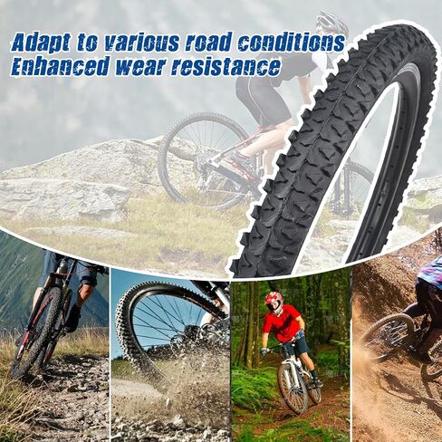 ZUKKA Bike Tire 20X2.125/24X1.95/26X1.95/27.5X1.95-inch Bike Tire MTB Mountain Foldable Replacement Mountain Bicycle Tire in Saudi Arabia