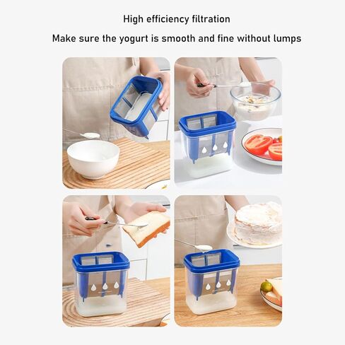 Yogurt Filter, Efficient Filtration Large Greek Yogurt Maker with Extra Fine Mesh Stainless Steel Strainer Basket, AS Resin Yogurt Strain for Smooth Creamy Texture Filtering in Saudi Arabia