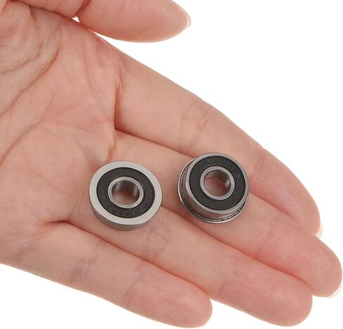 Uxcell FR4-2RS محمل كروي ذو حواف 1/4 × 5/8 × 10/51 بوصة محامل شفة فولاذية كروم مزدوجة محكمة الغلق، 10 قطع in Kuwait