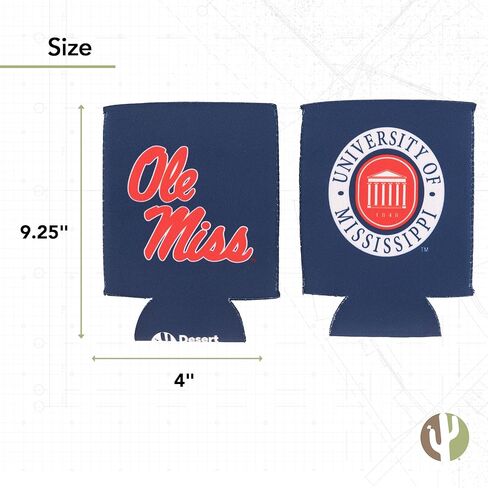 مبرد المشروبات العازل لجامعة ميسيسيبي من Ole Miss، عبوة واحدة من حامل المشروبات الرغوي المتمردين U of M (علبة واحدة - تصميم B) in Kuwait