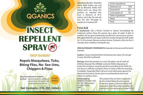 رذاذ طارد البعوض للجسم، رذاذ الحشرات الطبيعي خالي من DEET، رذاذ الحشرات حجم السفر رذاذ طارد الحشرات للبشرة 2 أوقية (2 حزمة). in Kuwait