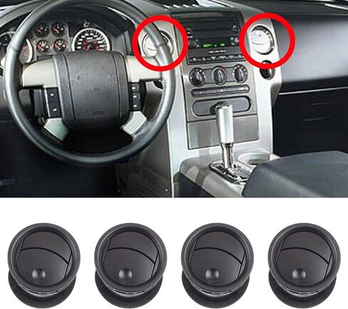 لوحة أجهزة تكييف الهواء من داسبيكان، 4 قطع متوافقة مع Ford F150 2004 2005 2006 2007 2008 # 8L3Z-19893-BA 8L3Z19893BA أسود in Kuwait
