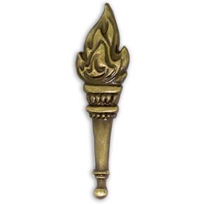 PinMart Antique Gold 3D Torch Knowledge Leadership Lapel Pin in Kuwait