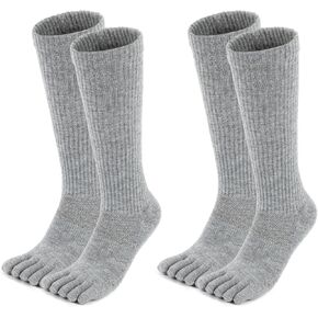 الجوارب الجوارب لأصابع القدمين من Merino Wool للرجال والنساء الجوارب التمهيد وسادة المشي لمسافات طويلة مع أصابع القدم (1-2 أزواج) in Kuwait