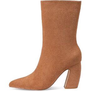 CYNLLIO Ankle Boots for Women Brown Suede Pointed Toe Boot Winter Wide Calf Booties 3.35" Chunky Heeled Botas de Mujer Elegantes in Kuwait