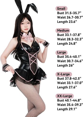 FCCAM Bunny Costume Adult Womens Bunny Bodysuit One Piece Halloween Cosplay Suit in Saudi Arabia