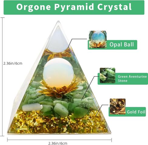 Orgonite Pyramid of Success Chakra Stones and Healing Crystals Pyramid for Positive Energy for Reduce Stress Chakra Reiki Healing Meditation Attracts Lucky and Success in Kuwait
