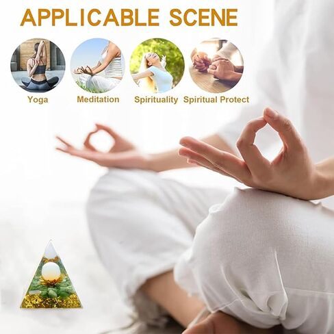 Orgonite Pyramid of Success Chakra Stones and Healing Crystals Pyramid for Positive Energy for Reduce Stress Chakra Reiki Healing Meditation Attracts Lucky and Success in Kuwait