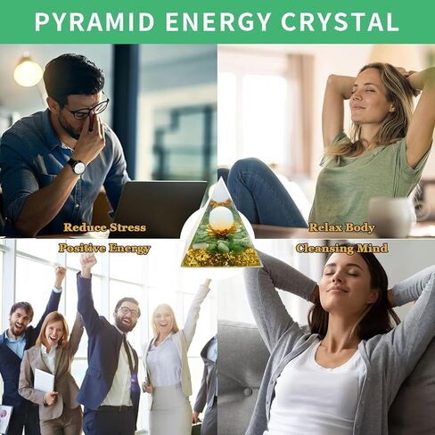 Orgonite Pyramid of Success Chakra Stones and Healing Crystals Pyramid for Positive Energy for Reduce Stress Chakra Reiki Healing Meditation Attracts Lucky and Success in Kuwait